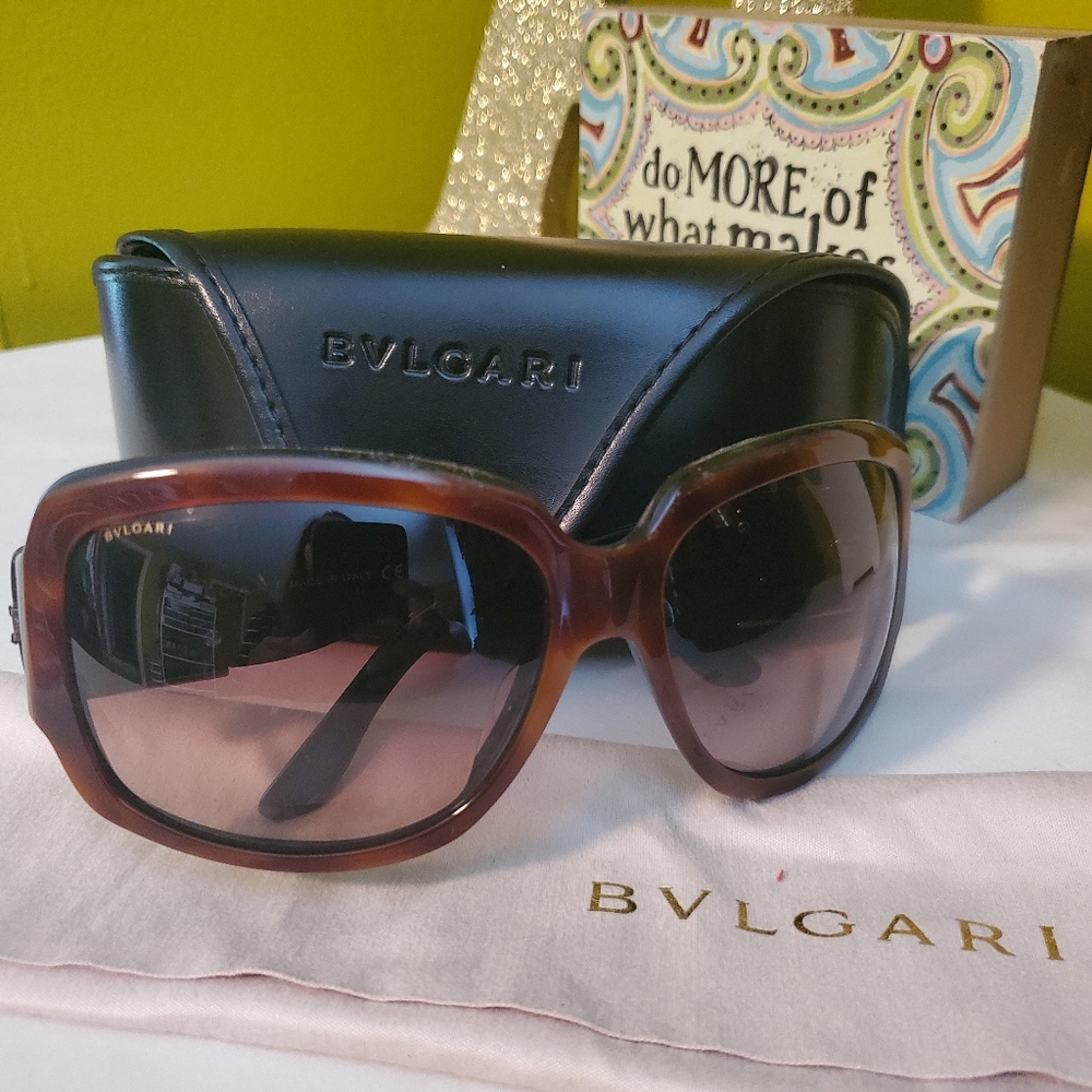 Bvlgari Sunglasses brown with logo on the side